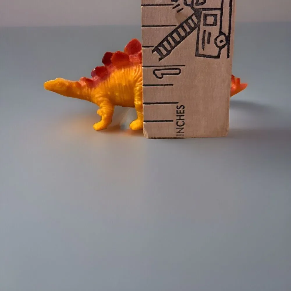 Lot Of Three Stegosaurus Plastic Figures Dinosaur Family Diorama Approx 2 Inch